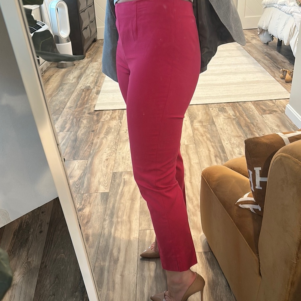 Lafayette 148 New York Pink Cropped Ankle Pants